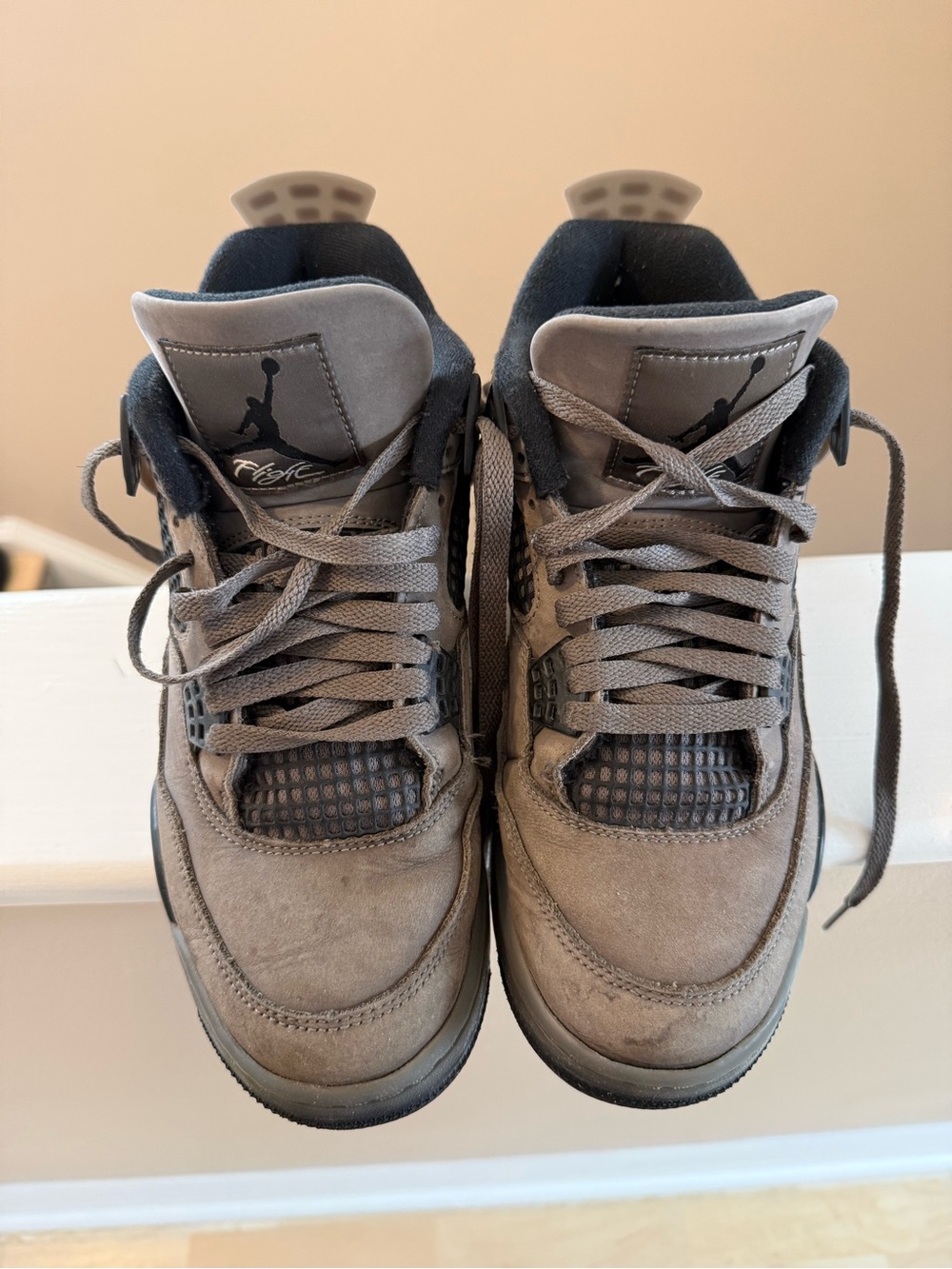 Jordan 4s Suede Sneakers in Grey and Black